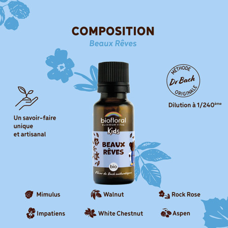 Granules Beaux Rêves Fleurs de Bach bio pour enfants