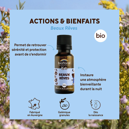 Granules Beaux Rêves Fleurs de Bach bio pour enfants