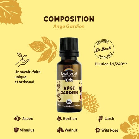 Granules Ange gardien Fleurs de Bach bio pour enfants