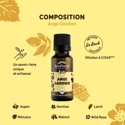 Granules Ange gardien Fleurs de Bach bio pour enfants