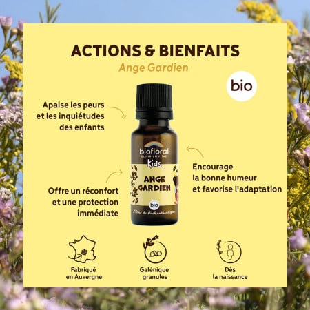 Granules Ange gardien Fleurs de Bach bio pour enfants