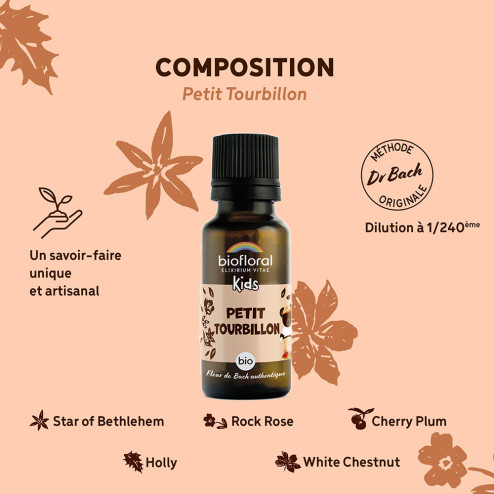 Granules Petit Tourbillon Fleurs de Bach bio pour enfants