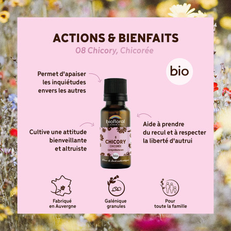 Fleurs de Bach n°8 Chicorée Bio en granules