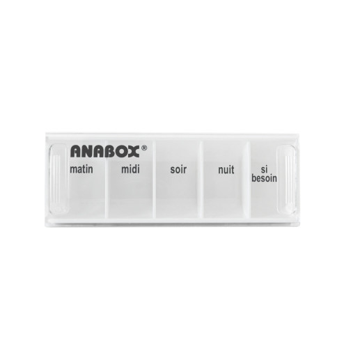 Pilulier journalier Anabox 5 prises par jour Blanc