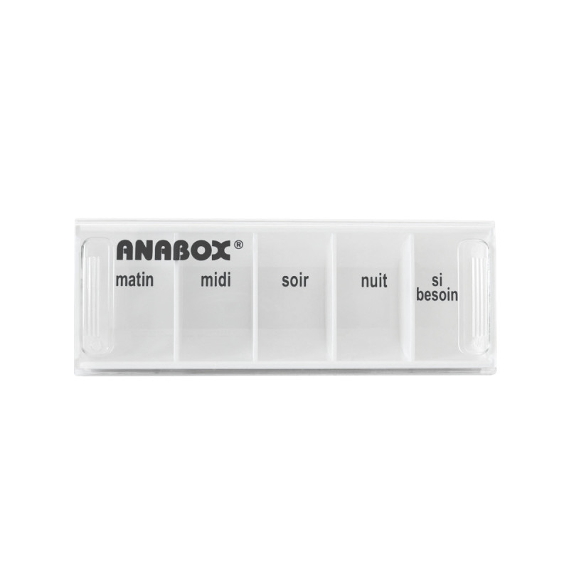 Pilulier journalier Anabox 5 prises par jour Blanc