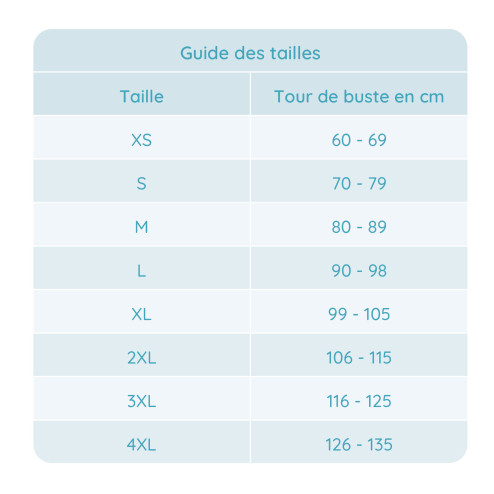 Guide des tailles binder ivoire