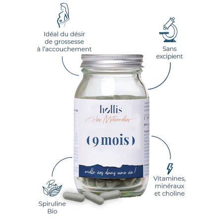 Complément alimentaire 9 mois Hollis description composition ingrédients