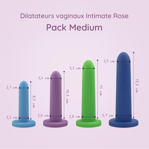 Pack dilatateurs vaginaux Intimate rose - Medium