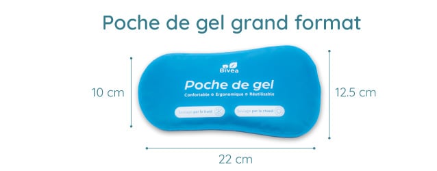 Dimensions poche de gel grand format